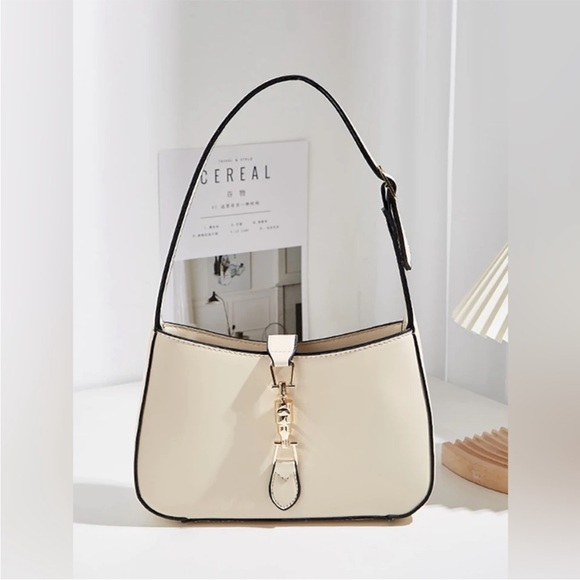 Handbags - Women's Elegant & Simple Metallic Lock Buckle
Handbag off white Purse- women's